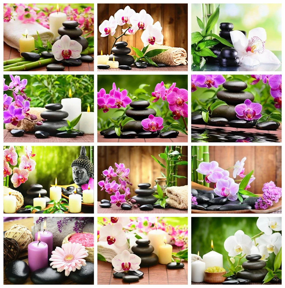 Huacan алмазная вышивка полная выкладка распродажа цветы картина стразами орхидея