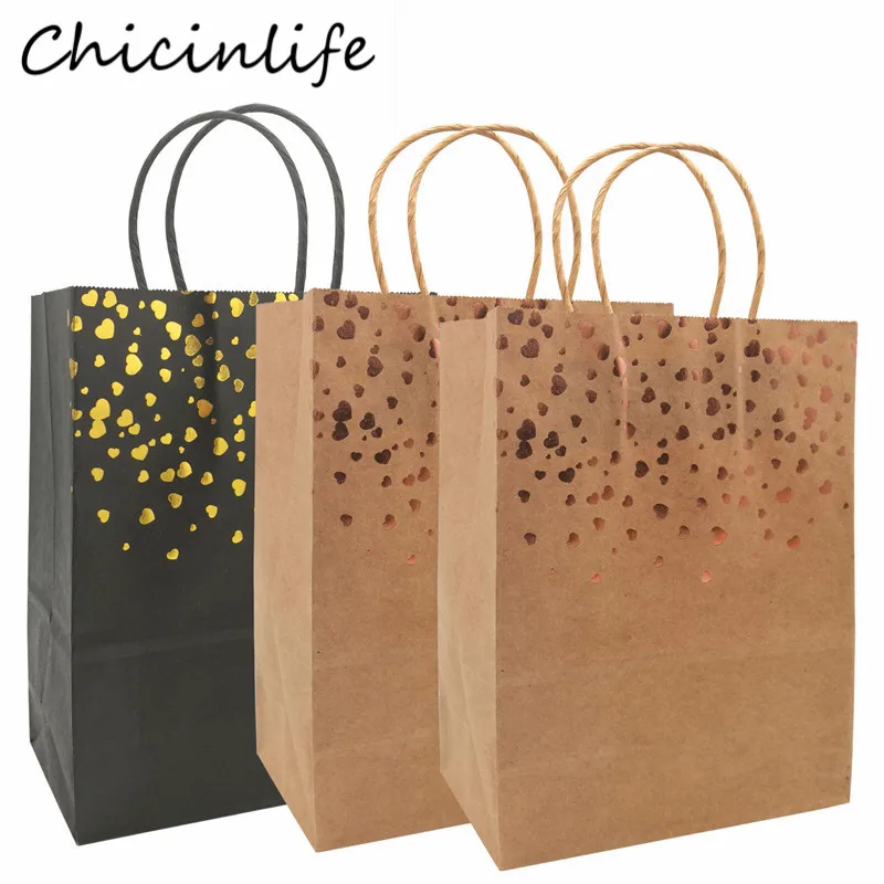 

5 шт., бумажные пакеты в форме сердца