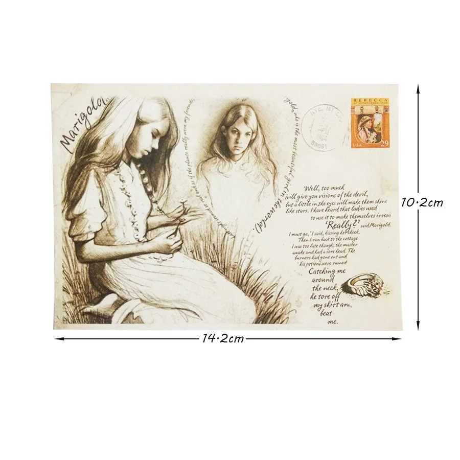 16 шт./лот винтажная визитная карточка для людей и растений открытка в ретро стиле