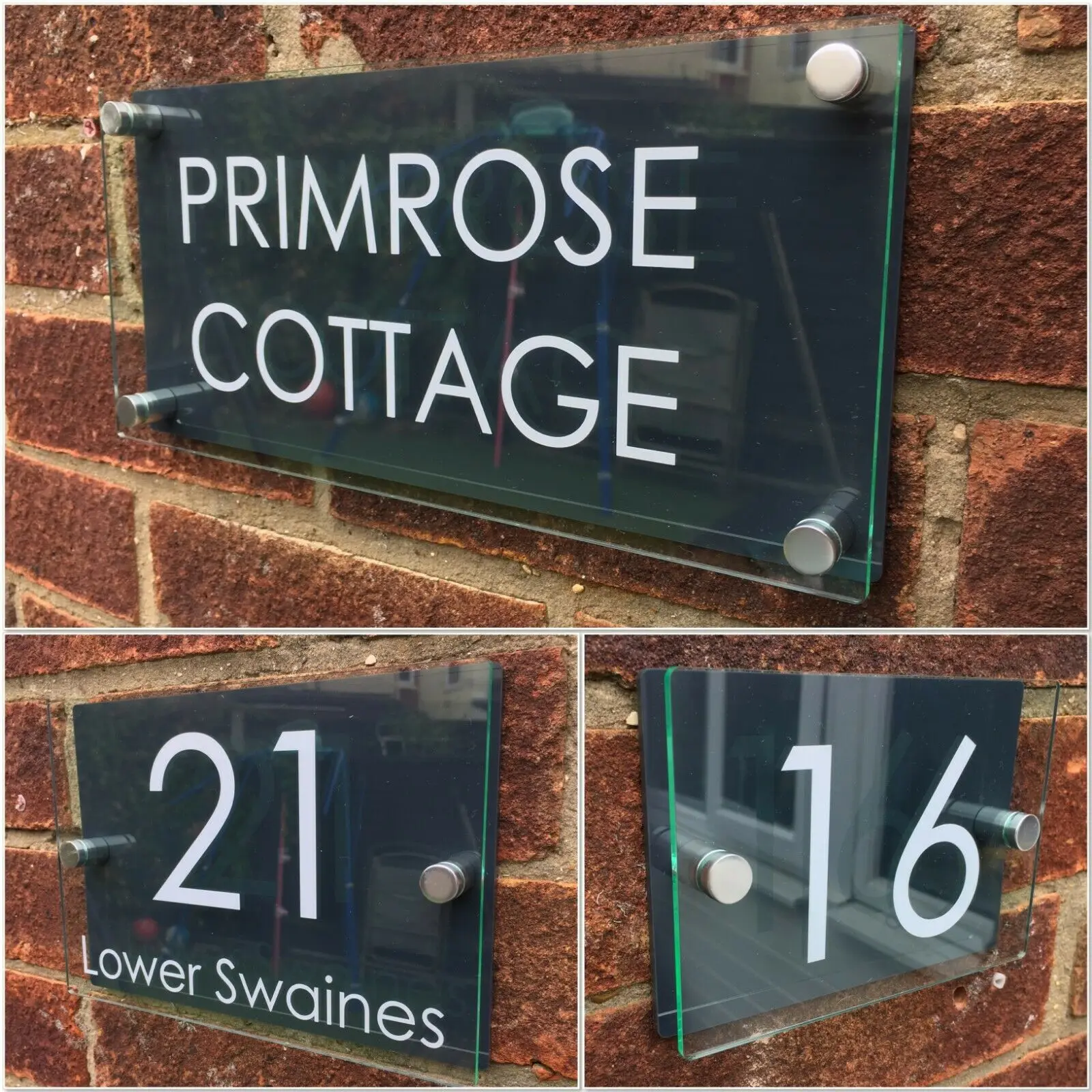 Современный Стеклянный акриловый номер для дома цифры квартир наружные знак