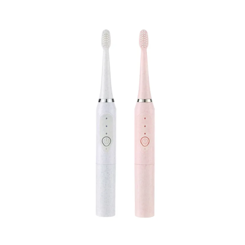 

Electric Toothbrush Couple Ultrasonic Adult Non-Rechargeable Soft Hair Automatic Waterproof 2 Brush Head Travel Set