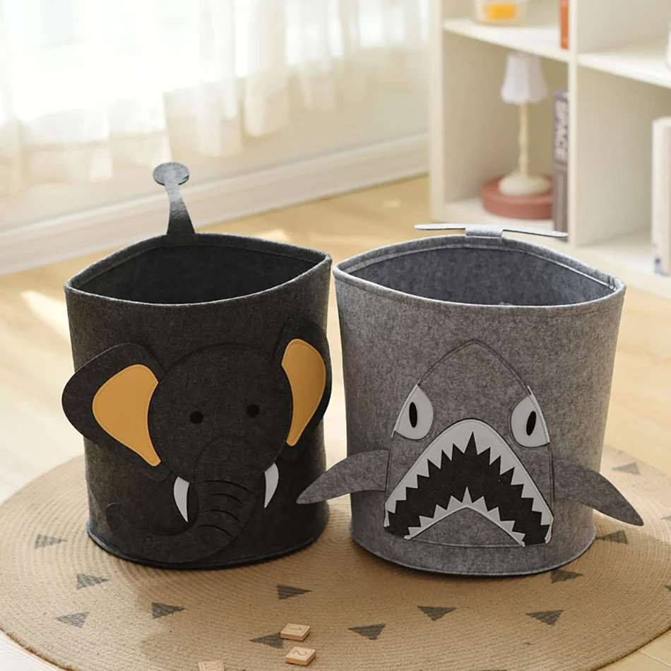 Нетканые ткани животных вышивать ящик для хранения детские игрушки органайзер