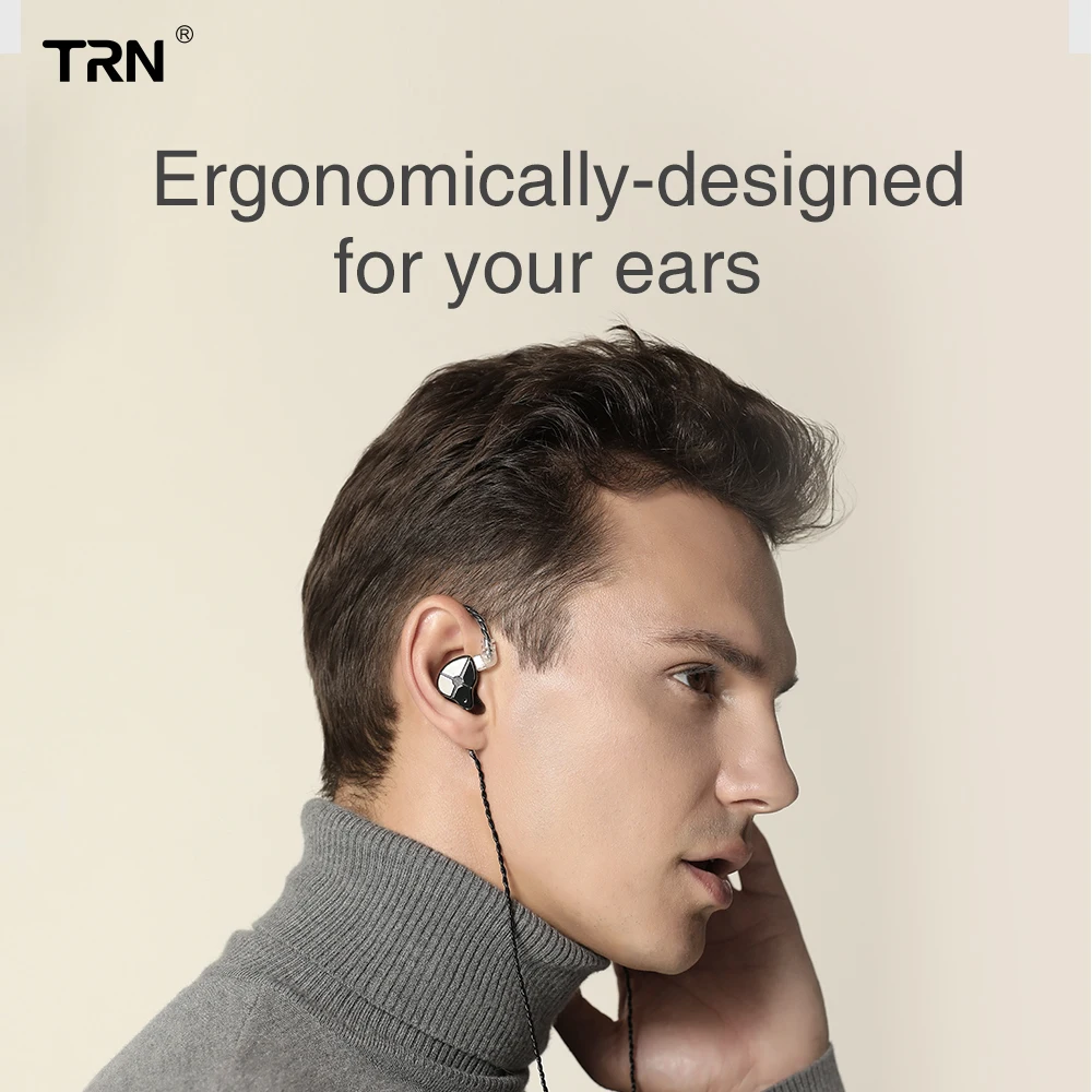 TRN ST1 1DD + 1BA гибридные наушники с 2 контактным съемным HIFI DJ монитором спортивные для