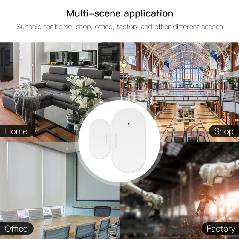 

Tuya Smart ZigBee Door Window Sensor Gate Detector Security Alarm System Smart Life App Works With Alexa Google Home ZigBee hub