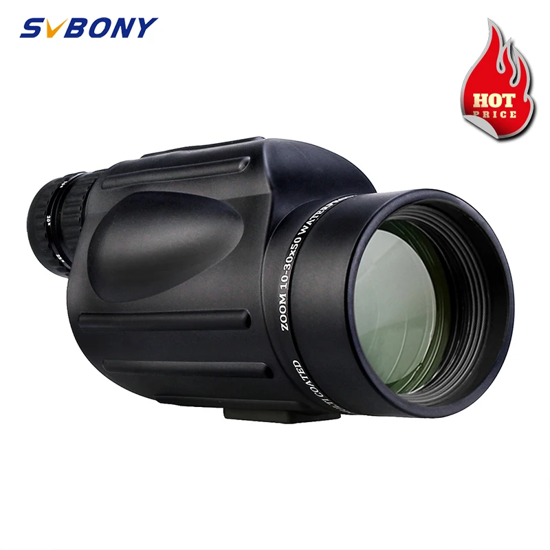 

SVBONY Powerful Monocular SV49 10-30X50 zoom telescope waterproof Military Hunting night vision Professional Optical Spyglass