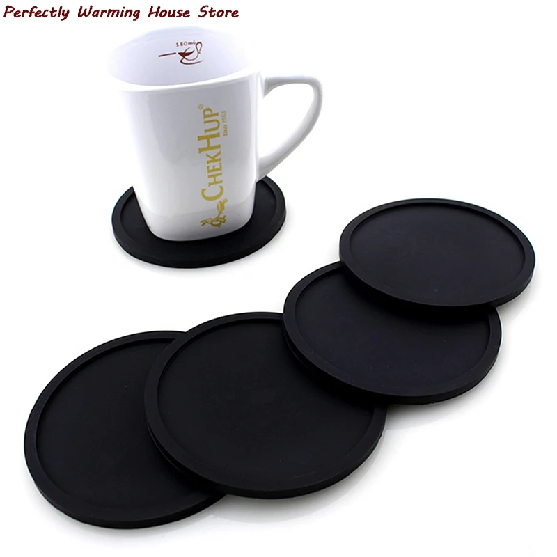 

1PC Waterproof Safe Silicone Round Cup Mat Insulation Mug Coaster Thick Cup Bowl Placemat Pad Holder Tools