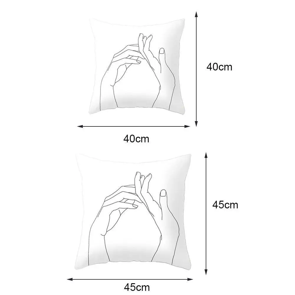 

Peach Skin Abstract White And Black Cushion Pillowcase Core Cushion Home Pillowcase Pillow Without Waist Car Decorations Co G0G1