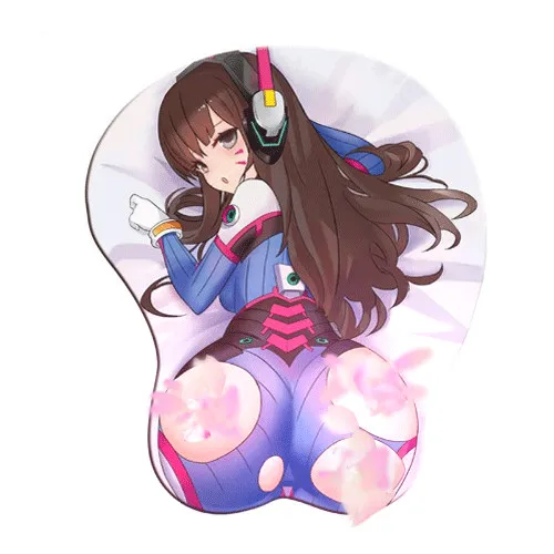 Overwatch D. VA Dva Song HaNa 3D коврик для мыши сексуальный мягкий силиконовый гелевый игровой коврик эргономичный коврик для мыши с поддержкой запястья