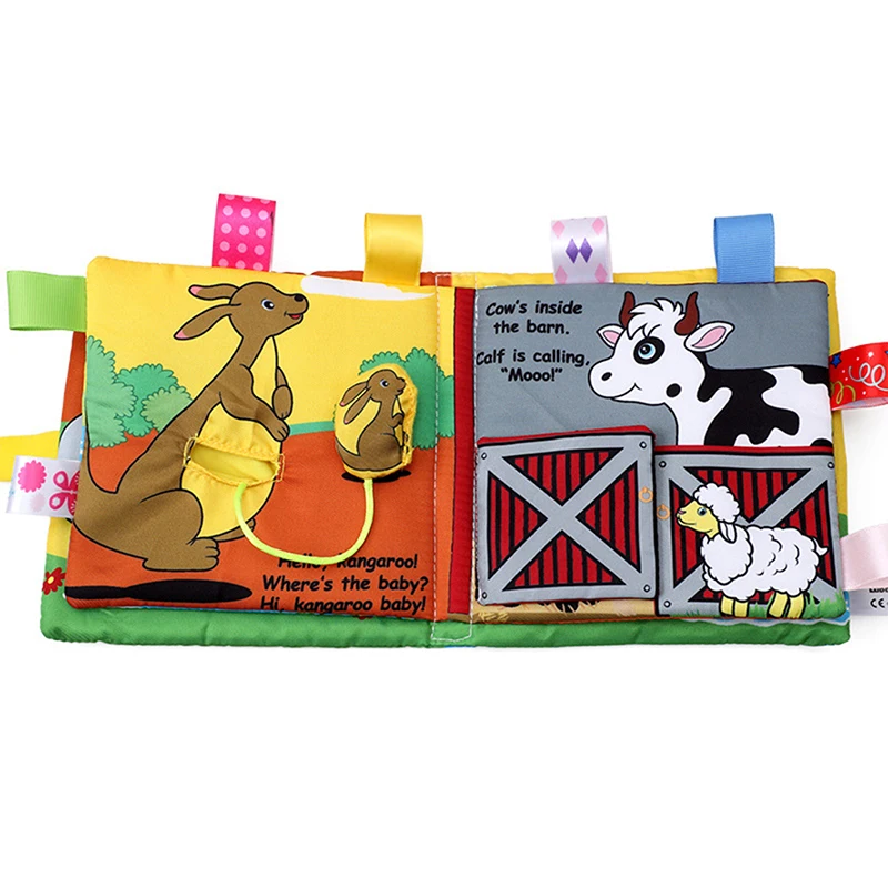 

Quality Cartoon Cloth Book Tear Not Bad Parent-child Interaction Infant Early Education Cloth Book Toy Montessori Toy For Baby