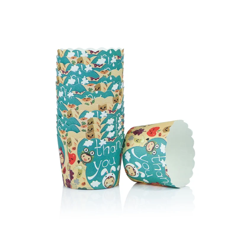 

100pcs High temperature resistance round colorful disposable cup birthday wedding party favors diy baking small cake paper cups