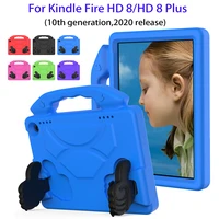 case for all new kindle fire hd 8 plus tablet 202010th genwith handle stand eva lightweight dropproof stand kids tablet case