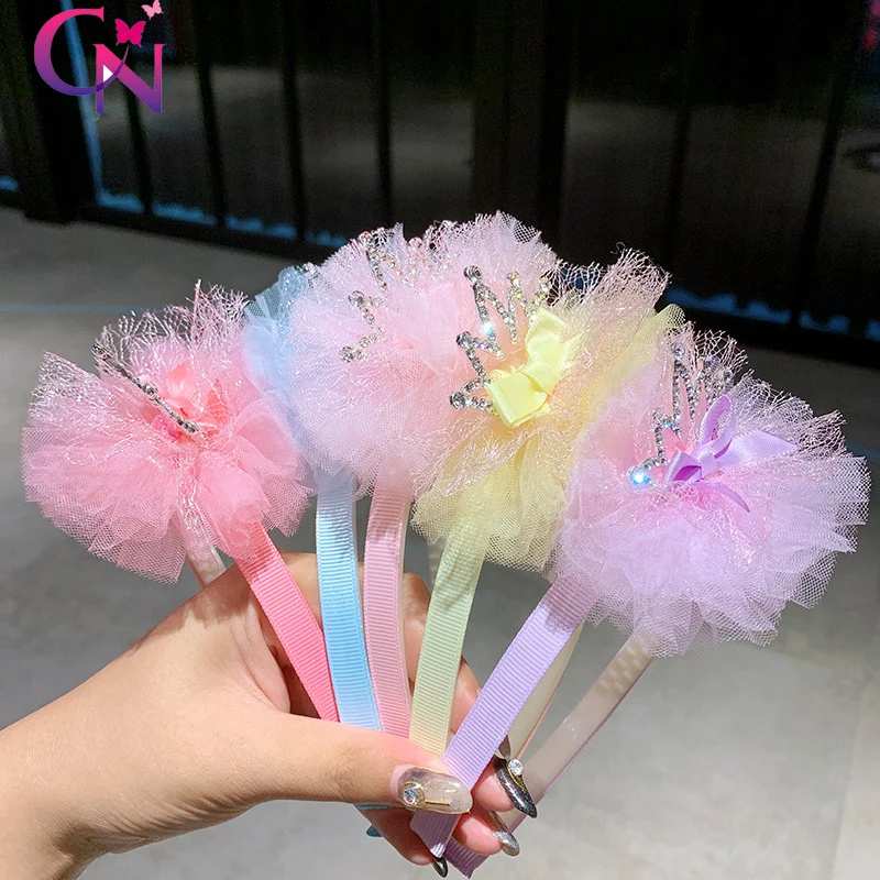 CN Кружева Корона для волос девочек Мини юбка в Корейском стиле платье принцессы с