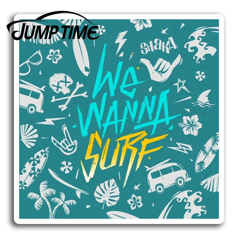 

Время скачка для серфинга виниловые наклейки Стикеры для ноутбука Стикеры для багажа на заднее лобовое стекло водонепроницаемые автомобил...