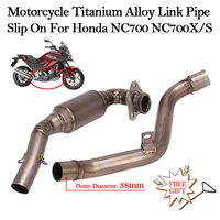 slip on for honda integra 750 dct nc700 nc750x s d front middle link pipe motorcycle exhaust modified titanium alloy escape tube