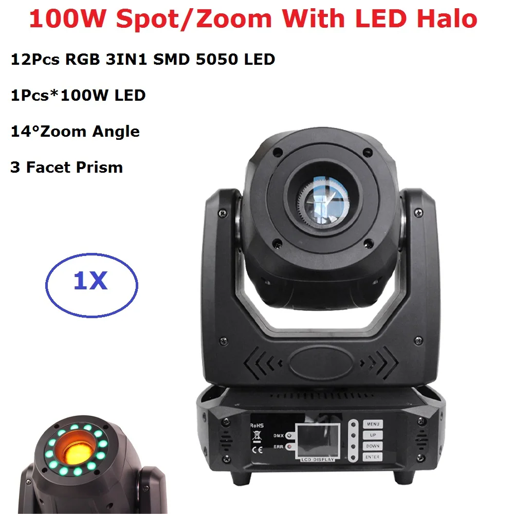 Светодиодный прожсветильник Тор с лучом 100 Вт DMX512 движущийся головной свет