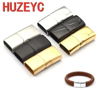 10pcslot wholesale handmade jewelry stainless steel magnetic clasps leather cord diy bracelet making connector buckle jewelry