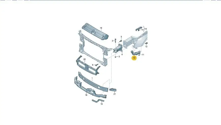 Новая направляющая для переднего бампера правая секция AUDI A4 ALLROAD 16