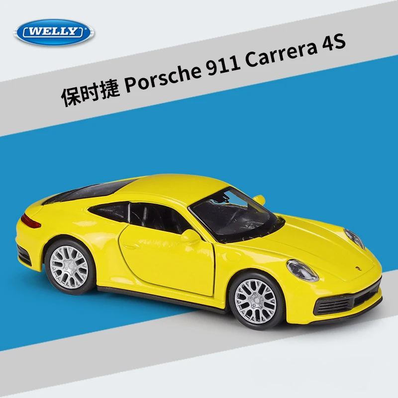 Модель автомобиля Porsche 911 Carrera литая под давлением 1:36 модель из сплава игрушечный