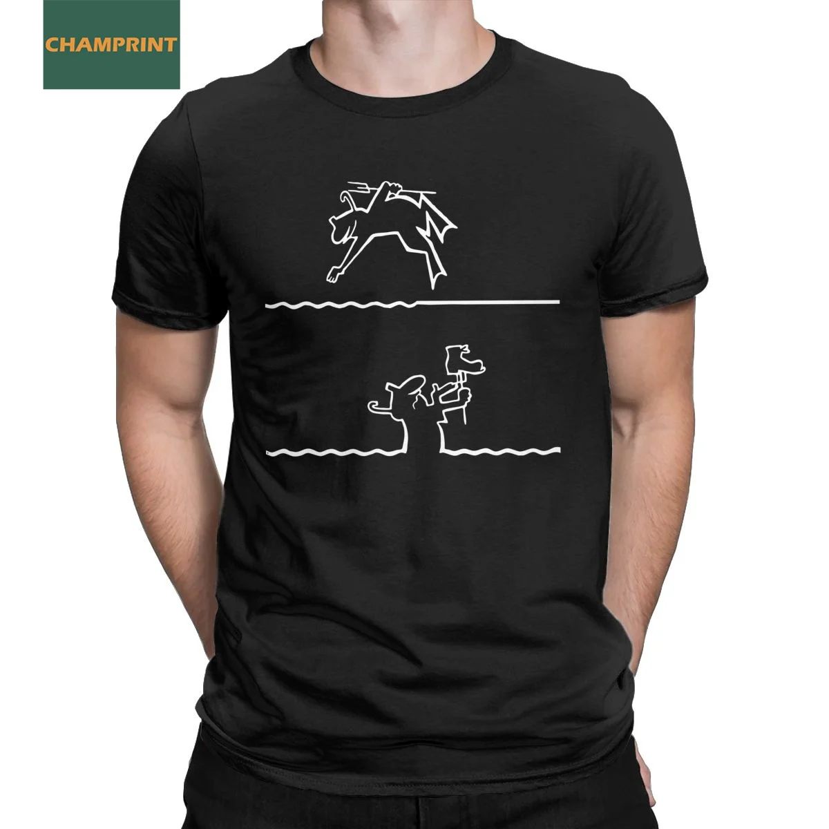 

Men's La Linea T Shirt Pure Cotton Tops Hipster Short Sleeve Crew Neck Tee Shirt Plus Size T-Shirt