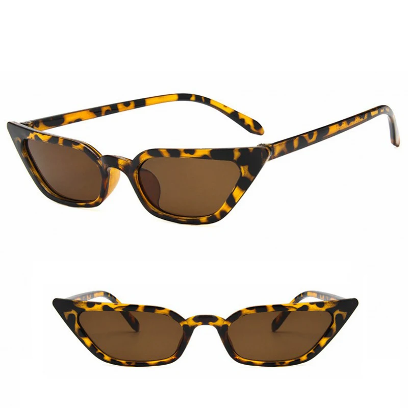

Sexy Cat Eye Sunglasses Ladies Women Leopard Triangle Eyewear Sharp-angled Fashion Sun Glasses UV400