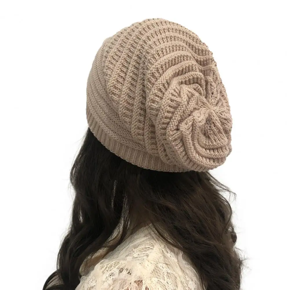 

Chic Women Cap Lightweight Women Beanie Thermal All-match Ladies Warm Knitted Skull Hat