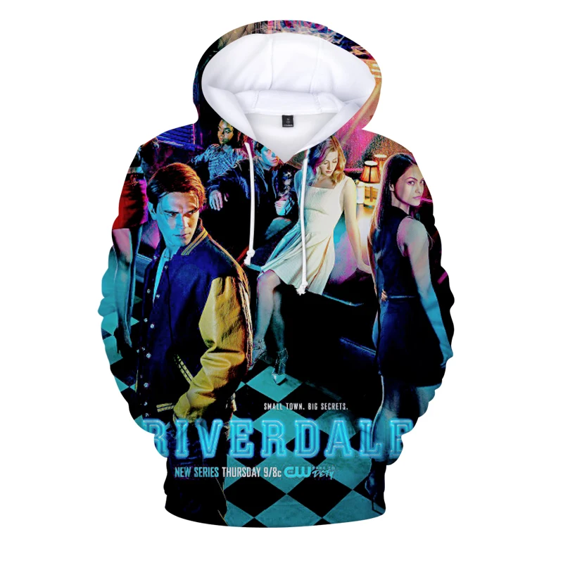 

2022 American Drama Riverdale 3D Hoodie Riverdale Trend Sweatshirts Men Women Hooded Creative Clothes Kawaii Kids Pullovers TOPS
