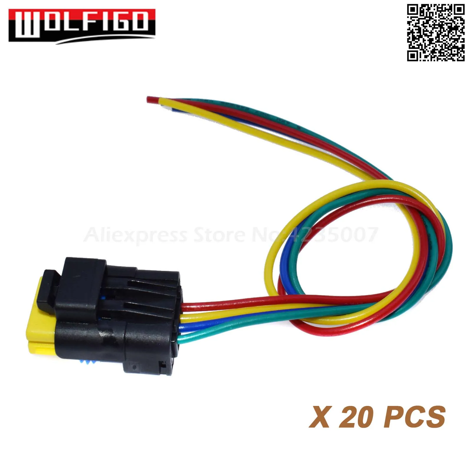 20 PCS WOLFIGO New Fuel Pump Cable Wire Wiring Harness Plug 4 Pin For Renault MASTER III OPEL 8201348602,172025557R,241105468R - Цвет: 20 PCS