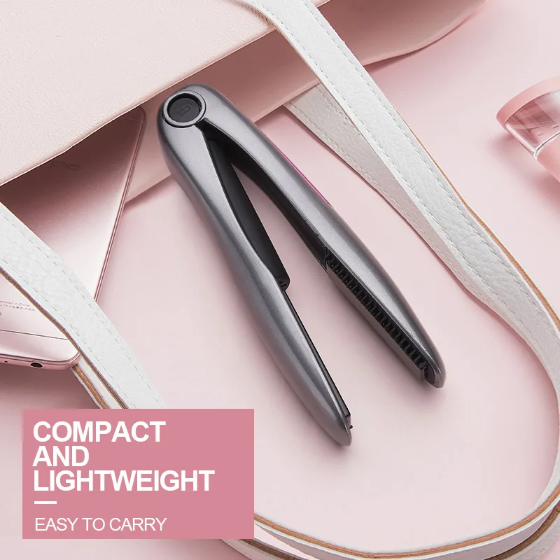 Мини ЖК-дисплей беспроводные керамические тарелки утюжок для выпрямления волос