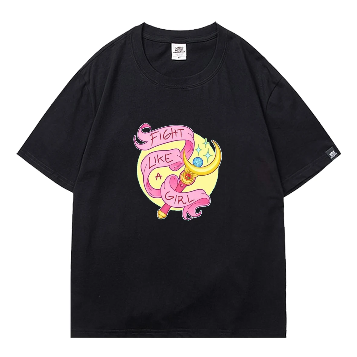 

Women's Cartoon Old T-shirt Retro Street American T-shirt Summer New Super Size Short-sleeved Woman Cute High Street Casual Tees