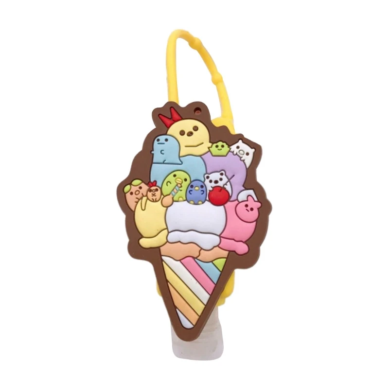 

30 мл детская многоразовая дезинфицирующая пустая бутылка с мультяшным силиконовым держателем чехол