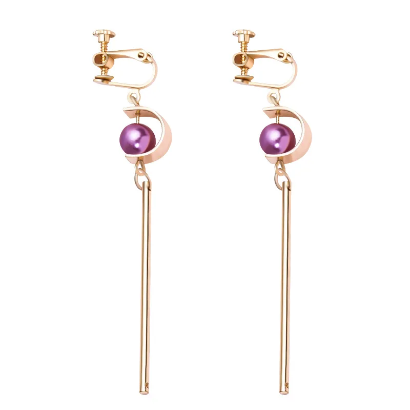 Новинка серьги подвески из нержавеющей стали без сережек длинные золотого цвета