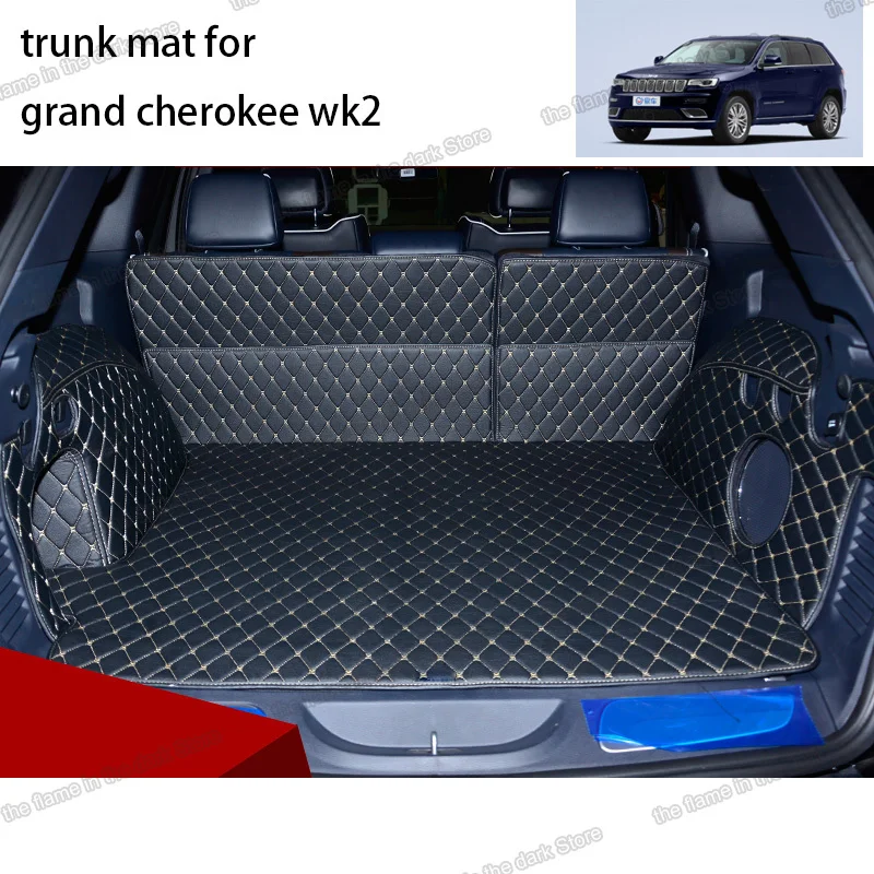 

for jeep grand cherokee wk2 leather car trunk mat cargo liner cover 2011 2012 2013 2014 2015 2016 2017 2018 2019 rear boot wk 2