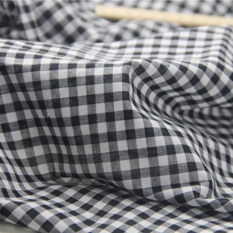 100% чесаная хлопковая пряжа окрашенная в розовую красную черную мелкую клетку