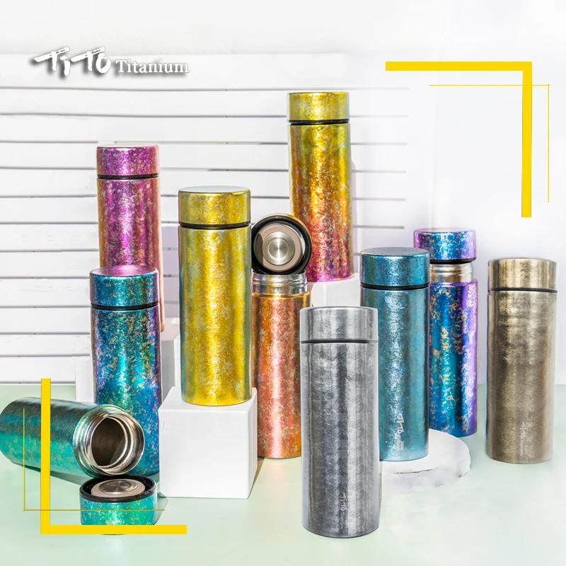 Термокружка Из чистого титана термос двойная чашка для воды пива чая кофе