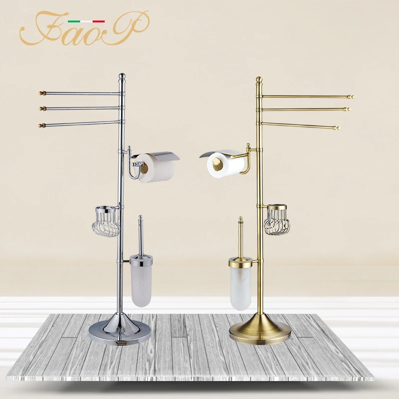 Держатели для туалетных щеток FAOP золотые антикварные латунные держатели