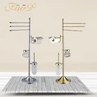 Держатели для туалетных щеток FAOP, золотые античные латунные рулонные держатели для бумаги, держатели для банных полотенец, наборы принадлежностей для ванной комнаты