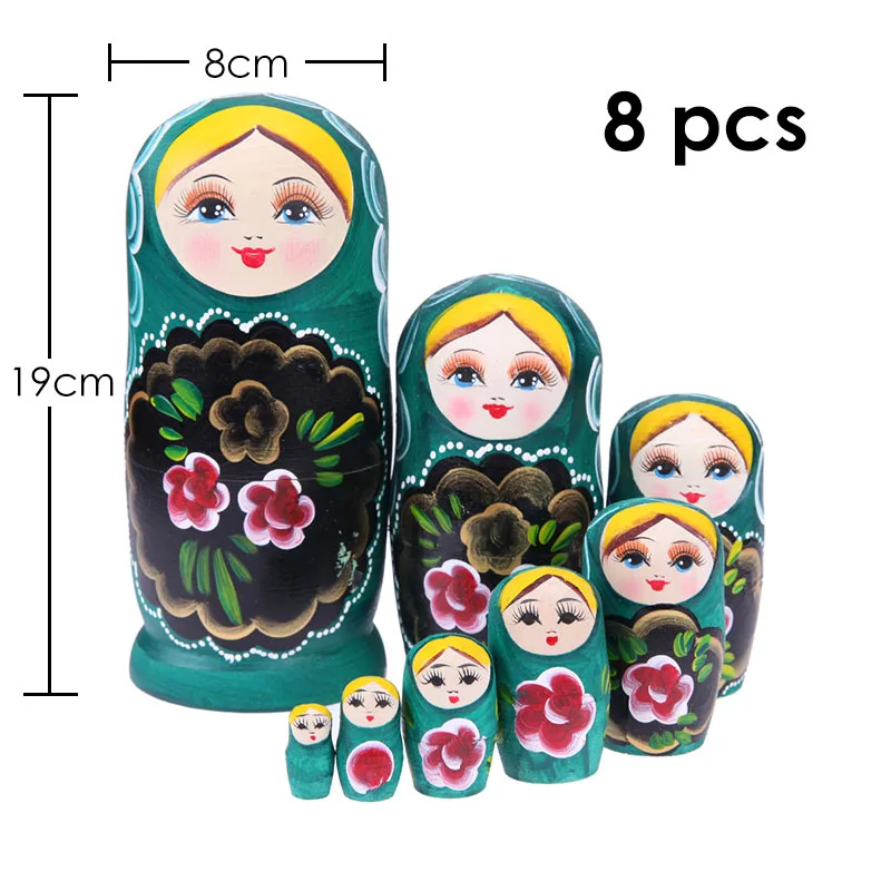 27 стилей, деревянные Matryoshka для мальчиков и девочек, куклы, игрушки, русские Матрешки, лучшие пожелания, подарок на Рождество и год, ручная работа - Цвет: 22