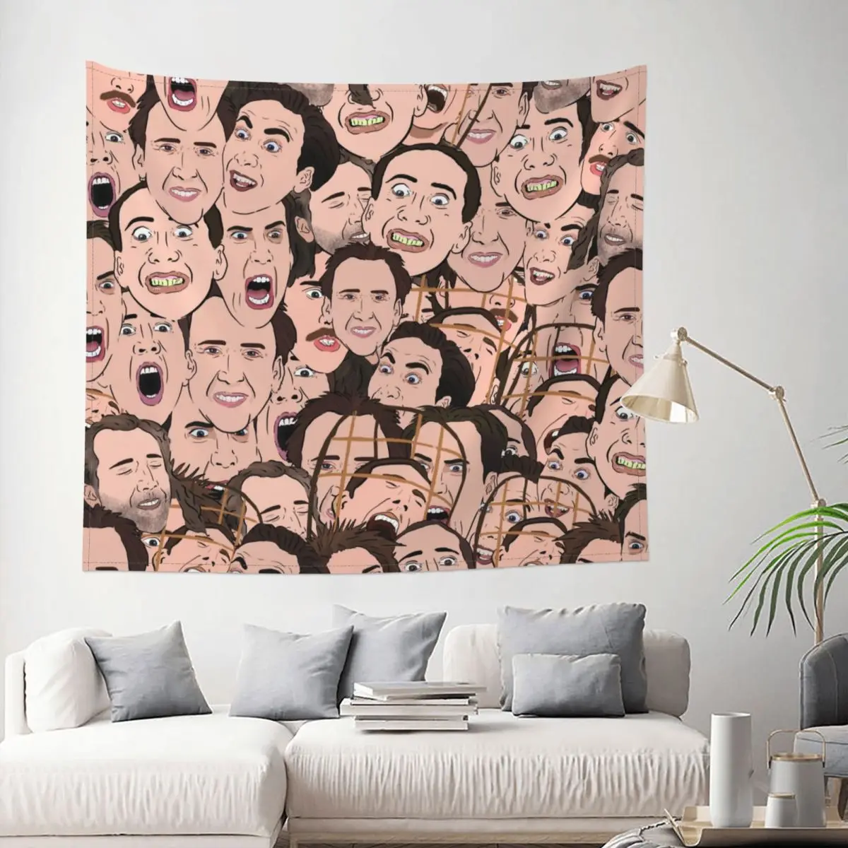 

Универсальный гобелен Николаса Кейдж, богемный полиэстер, настенный подвесной смешной Настенный декор, скатерть для стола, искусство, настенное одеяло