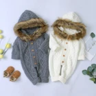 Комбинезон вязаный детский, Осень-зима, с капюшоном