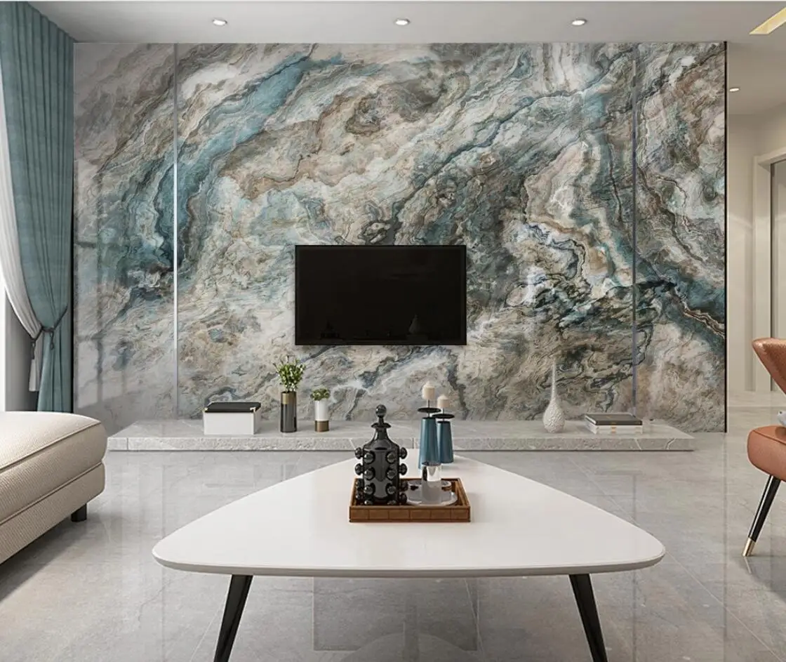3D мраморные обои креативные настенные фрески природный пейзаж для гостиной HD