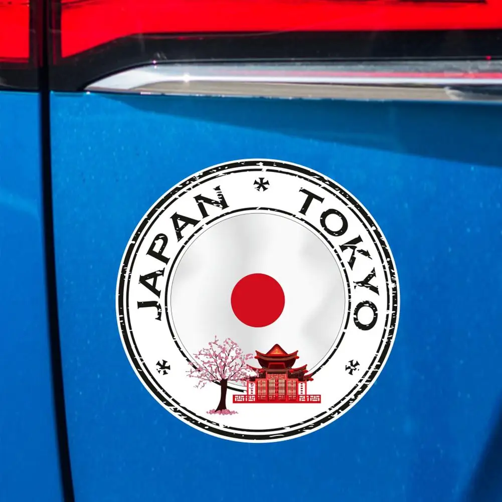 12x12 см Автомобильная задняя наклейка в японском Токио стиле круглая