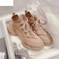 luxury sneakers 2021 ladies fashion spring autumn woman leather lace up sports leisure shoes high quality female shoes