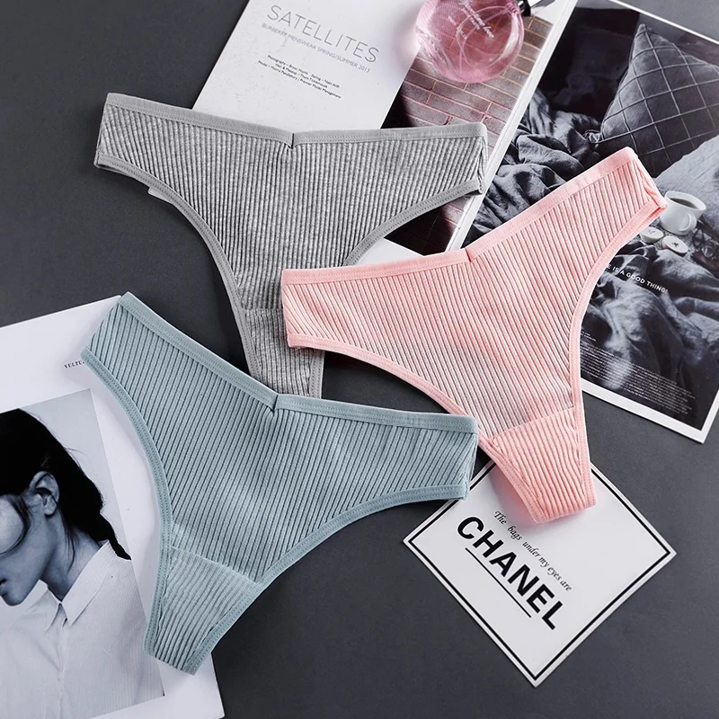 

G-string Panties Cotton Women's Underwear Comfortable Casual T back Female Solid Color Low Waist Thong Intimate Lingerie
