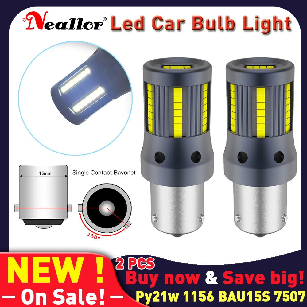 

Светодиодсветодиодный лампа T20 7440 W21W Canbus без Hyper Flash 1156 BA15S P21W PY21W BAU15S, лампа стоп-сигнала заднего хода и поворота для автомобисветильник