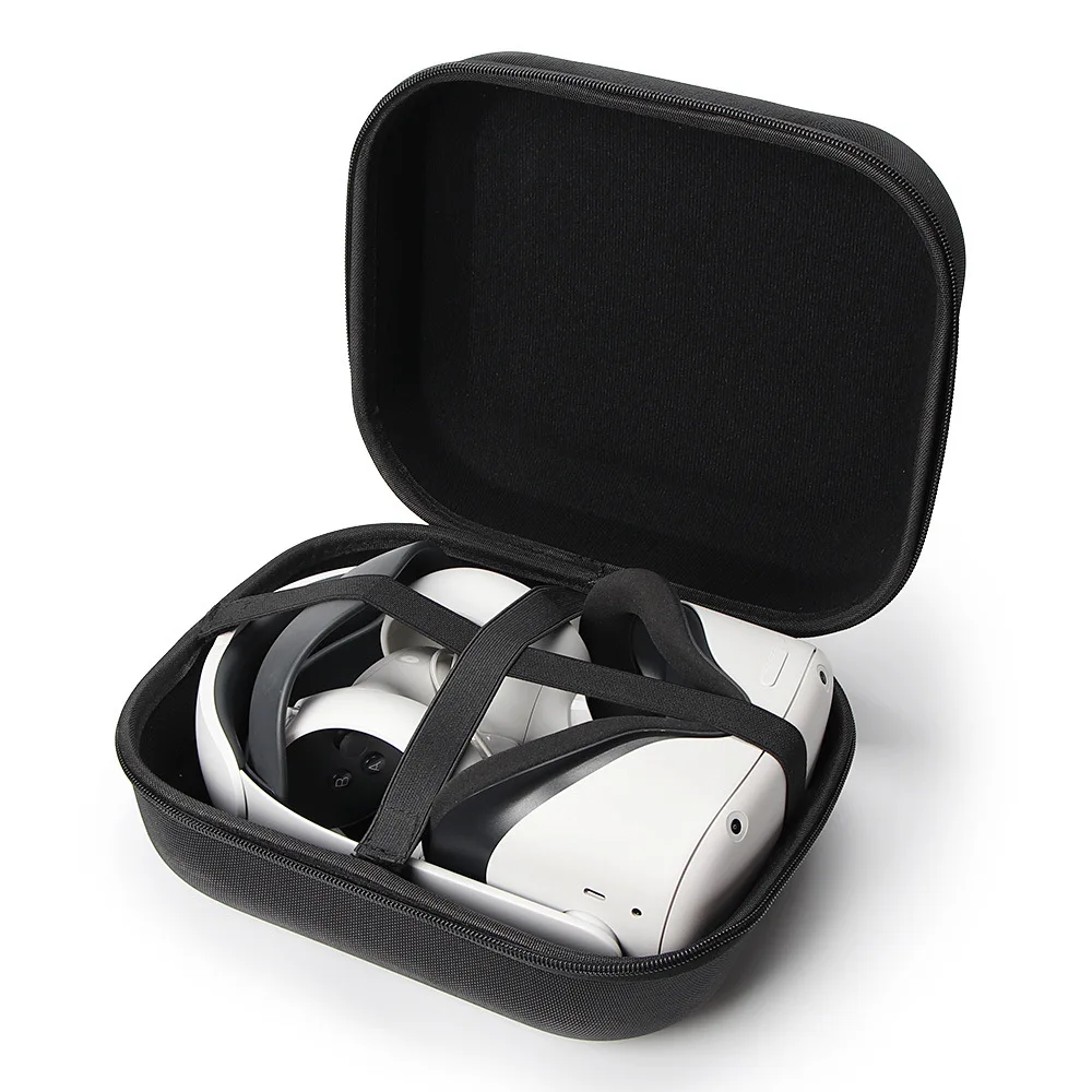 

Квадратная жесткая дорожная сумка для хранения EVA для Oculus Quest 2 VR, портативный удобный чехол для переноски, аксессуары для контроллеров VR гар...