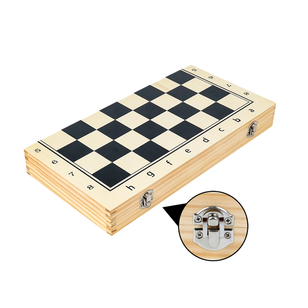 Большой магнитный деревянный Шахматный набор для детей и взрослых Набор пазлов