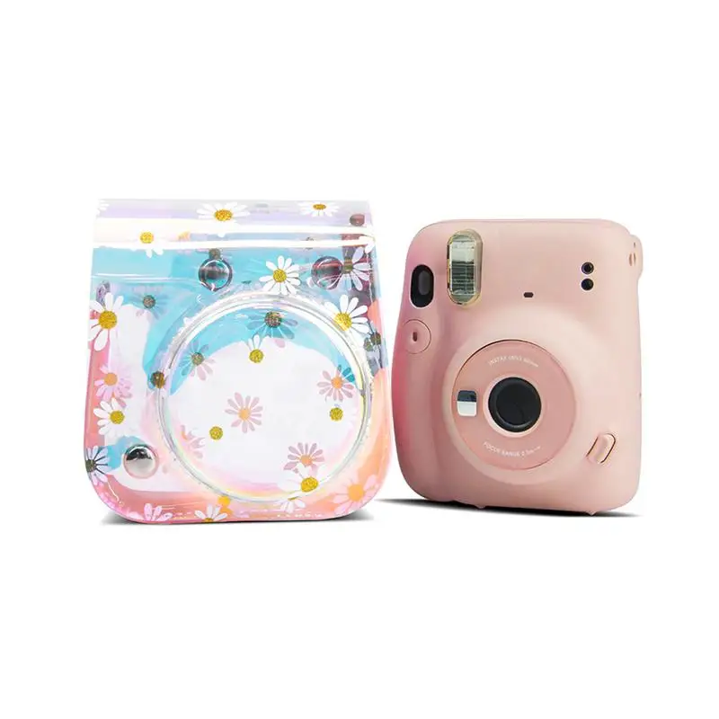 

Аксессуары для камеры Fujifilm Instax Mini 11, прозрачная защитная сумка с цветочным рисунком, чехол для Instax Mini 11 9 8