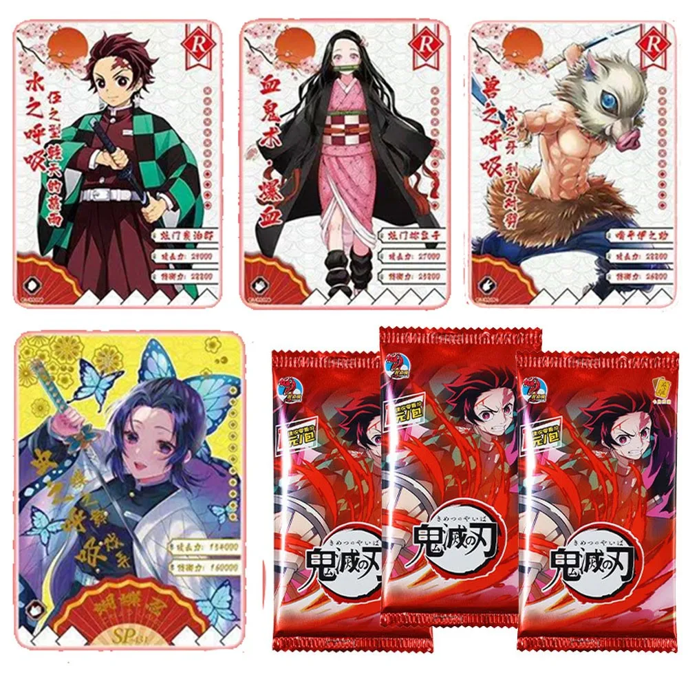

1/2/3Pack Demon Slayer Kamado Tanjirou Nezuko Zenitsu Card TCG Game Cards Table Toys Christmas Trading Children Toy Gifts