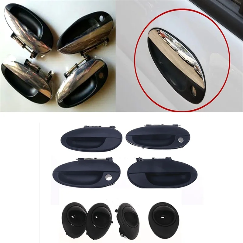 4 шт. новые наружные дверные ручки для Chevy CHEVROLET AVEO/DAEWOO KALOS 2003-2006 96541631, 96541632, 96583052, 96583053