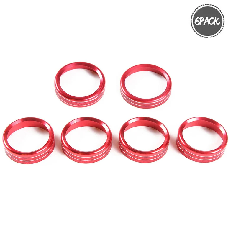 6 шт. автомобильный выключатель аудио для кондиционирования воздуха красный